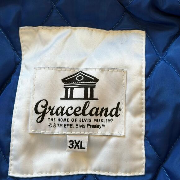 Offical Graceland Elvis Presley Aloha Eagle Jacket satin jeweled 3xl lined - Picture 7 of 10
